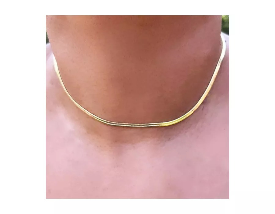 Choker de Fita Banhado em Ouro 18k