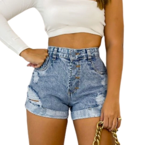 Short Jeans Lavagem Turva S Lycra