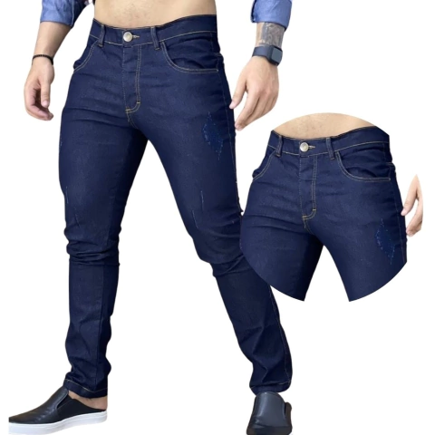 Calca Masculina S Lycra Azul Escuro