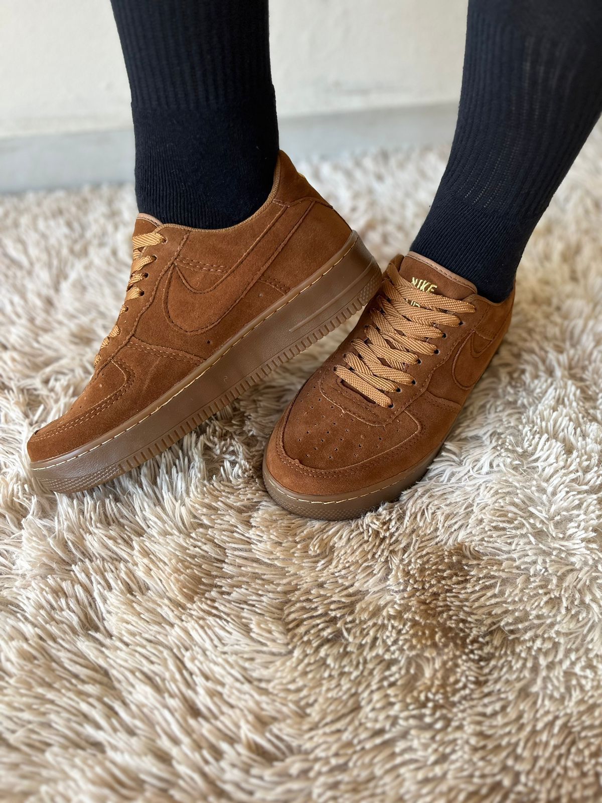 Tênis Air Force Masculino Nike Caramelo