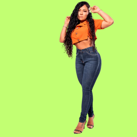 Calca Jeans Azul Feminina Lisa Basica