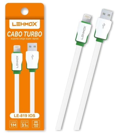 Cabo USB Para Ligthing Turbo 3.1A 1M Lehmox