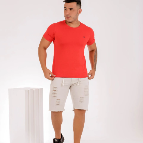 Camisas Gola Careca Vermelho