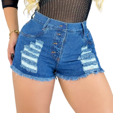 Short Feminino Destroyed Curto