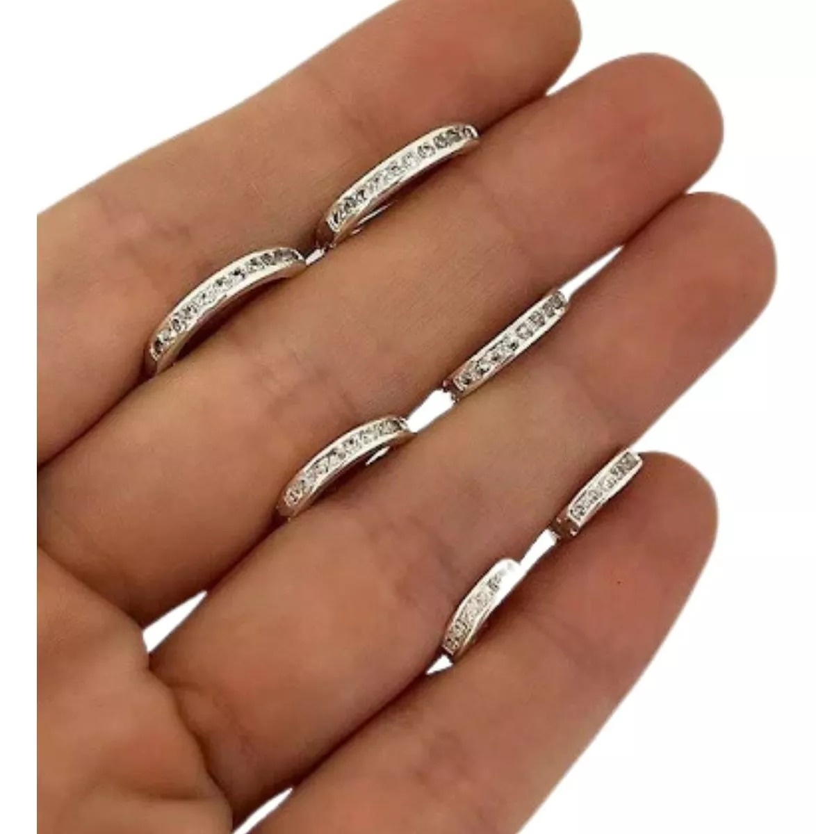 Trio de Argolinha com Zircônia em Prata 925