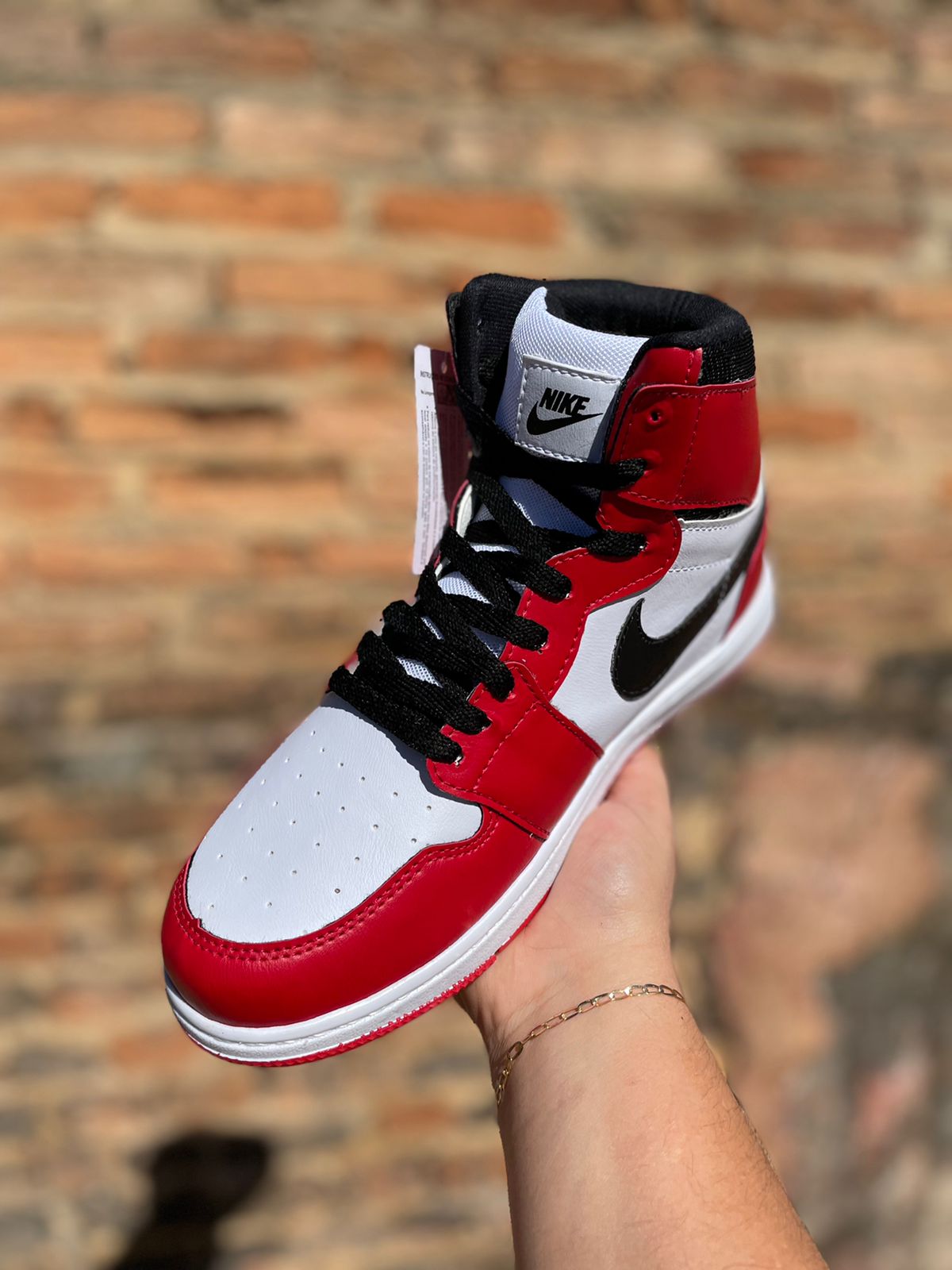 Tênis Botinha Air Jordan Unissex Vermelho/Branco