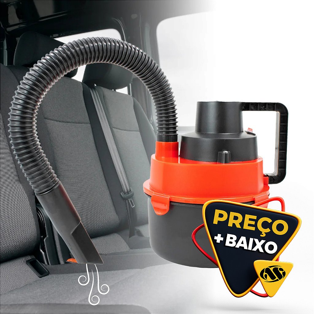 Aspirador De Pó Portátil Para Carro Automotivo De Mão 12V Compacto 90w Com Alça