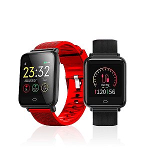 Relógio Inteligente Q9 Pressão Pulso 2 Pulseiras Memoria 64K