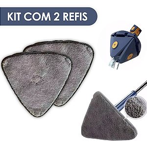 Refil Mop Para Esfregão Triangular 2 Unidades Alta Absorção