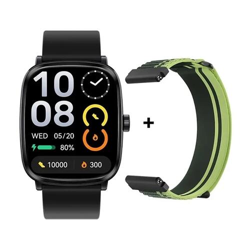 Smartwatch Xiaomi Haylou Solar RS5 Amoled Pulseira Extra A Prova Dagua - Preto