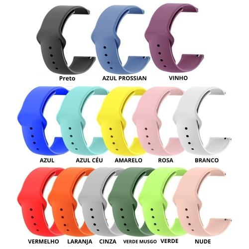 Pulseira Silicone 22mm - AZUL MARINHO