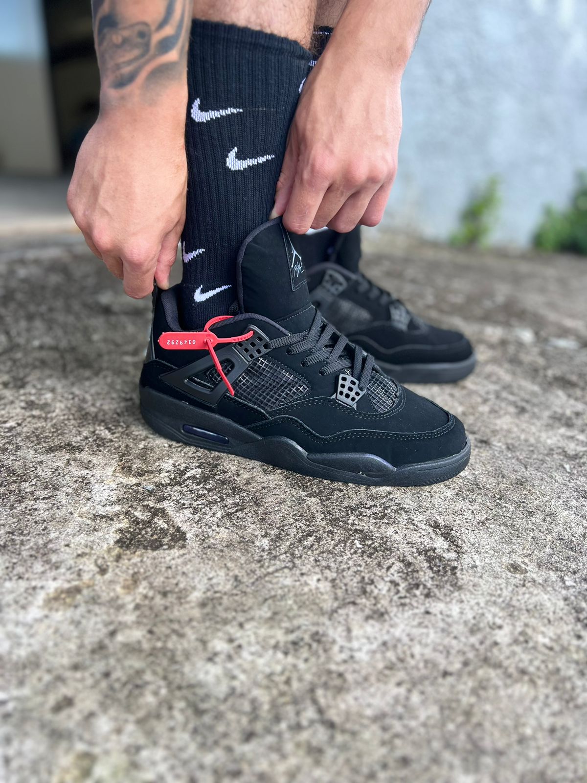 Tênis Botinha Air Jordan 4 Masculino Preto/Preto