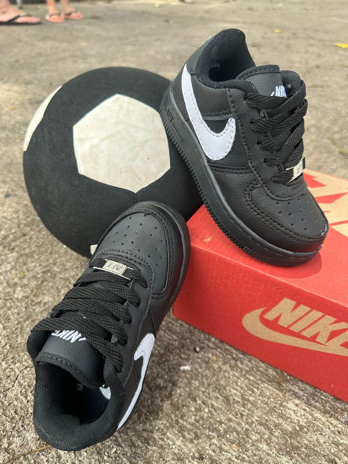 Tênis Infantil Air Force Unissex Nike Preto/Branco
