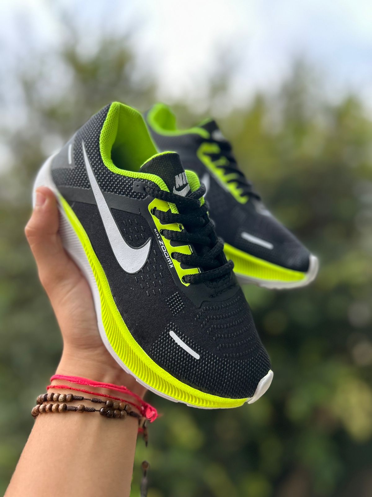 Tênis Infantil Unissex Air Zoom Nike Preto/Verde