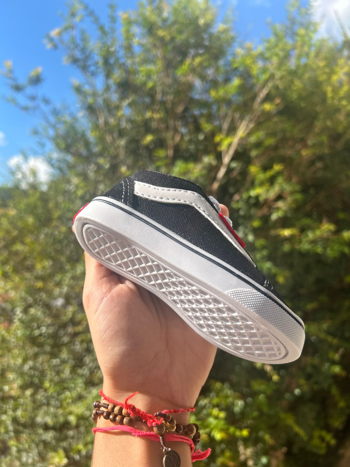 Tênis Infantil Old Skool PVC Unissex Vans Preto/Branco