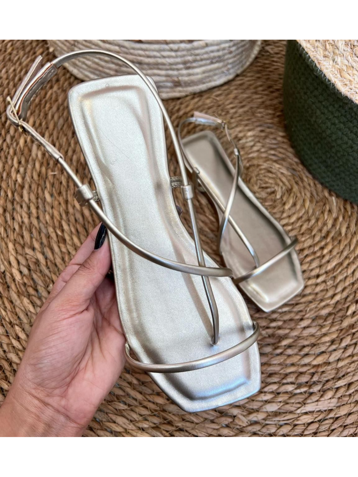Sandalia Feminina Rasteira R2802 Raya Prata Velho