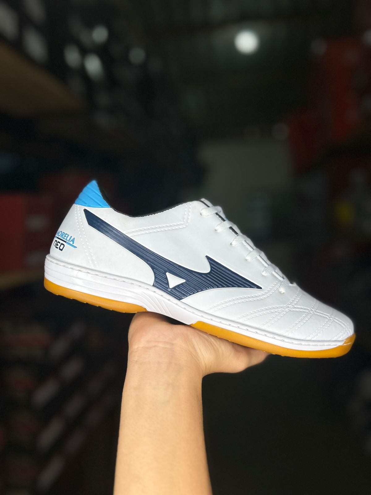 Chuteira Futsal Morelia Neo Masculino Mizuno Branco