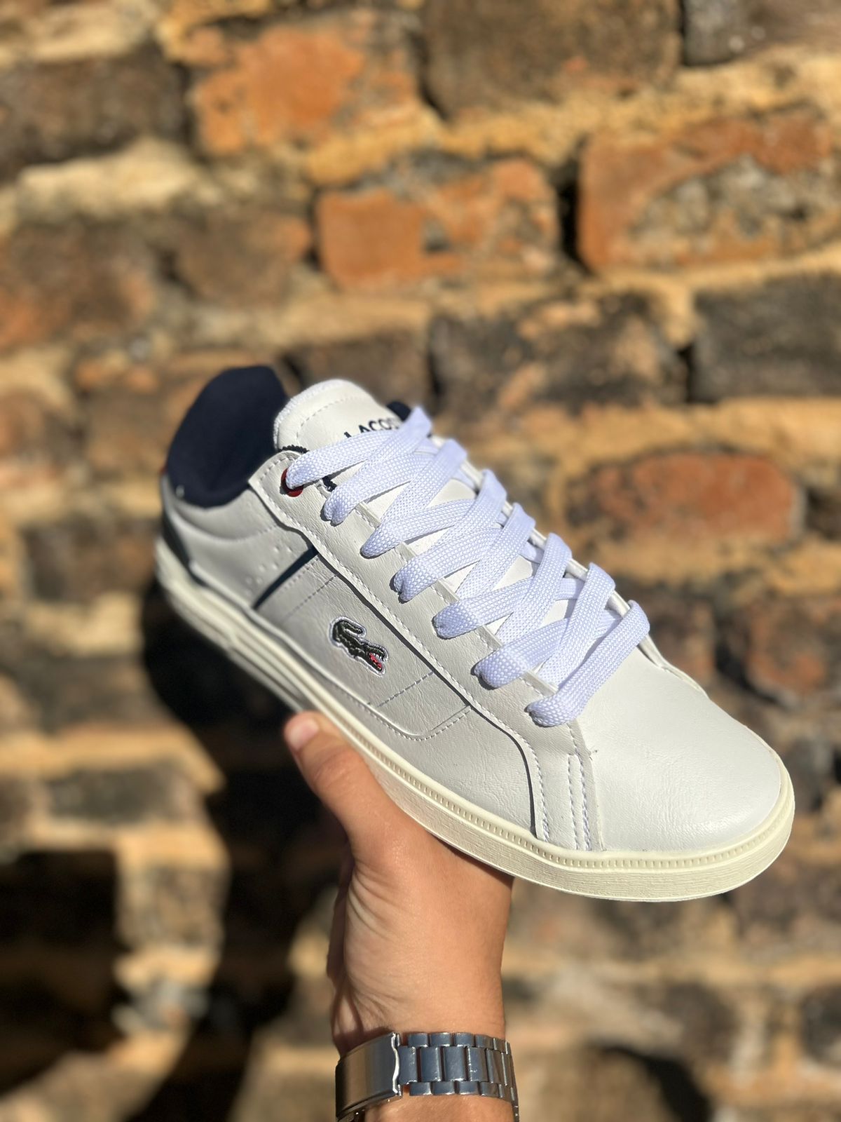 Tênis Europa PRO Masculino Lacoste Branco/Marinho