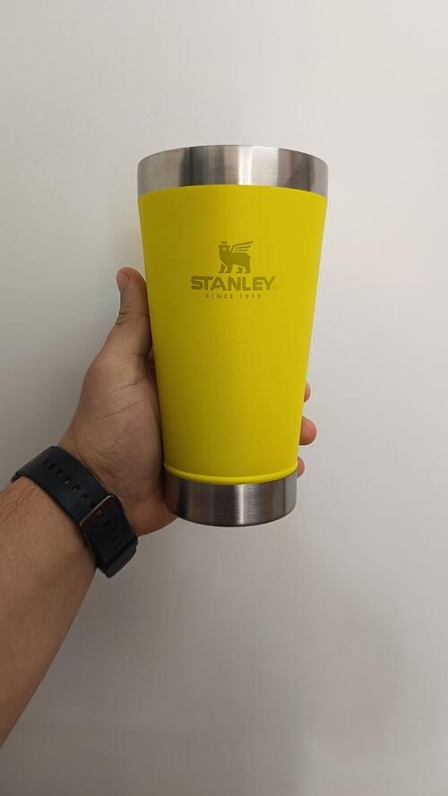 Copo Termico De Cerveja Bebida Geladas Quentes 473ml - Amarelo